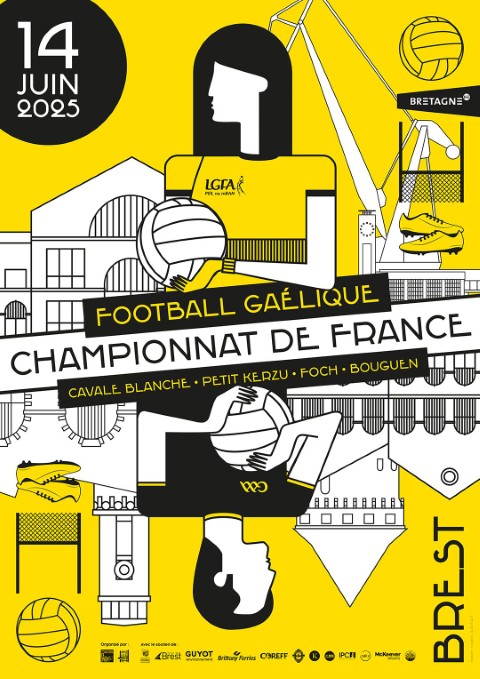 Affiche du championnat de france de football gaélique 2025