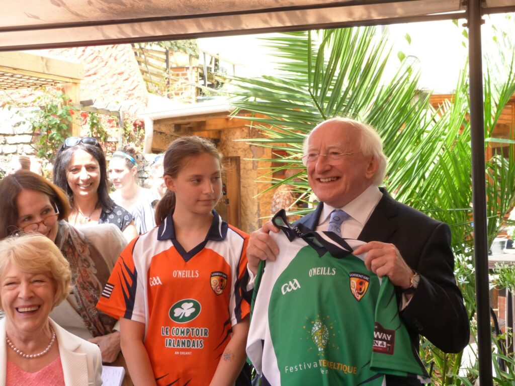 michael-higgins-brittany Irish president Michael D. Higgins visits Lorient GAC in Brittany in 2014